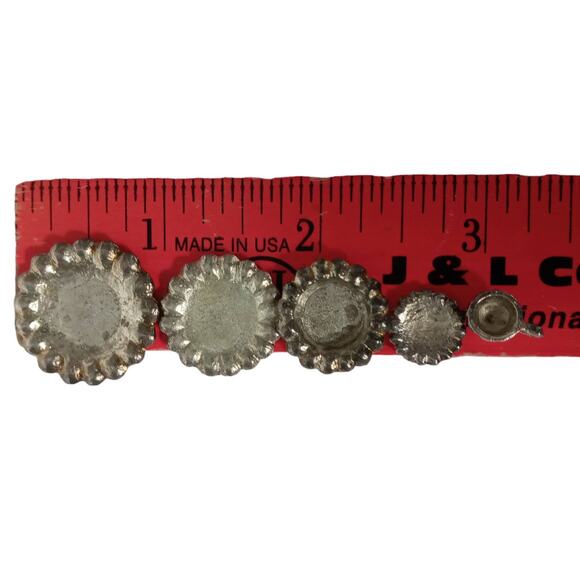 Vintage Emson Pewter Dollhouse Miniatures 5pc Place Setting 1988 Taiwan Retro - Picture 8 of 13